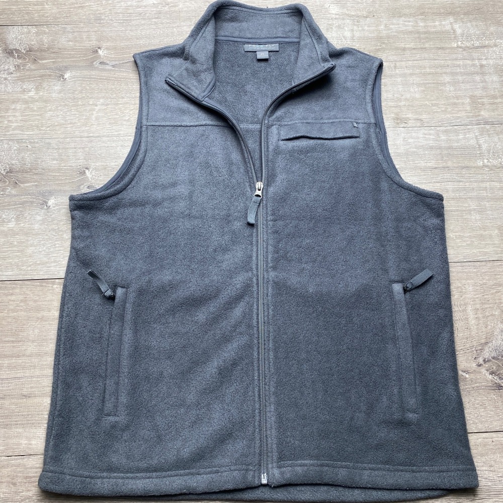 Free‎ Fly Vest Mens Medium Gray Bamboo  Blend Fleece Full Zip Outdoor Layer